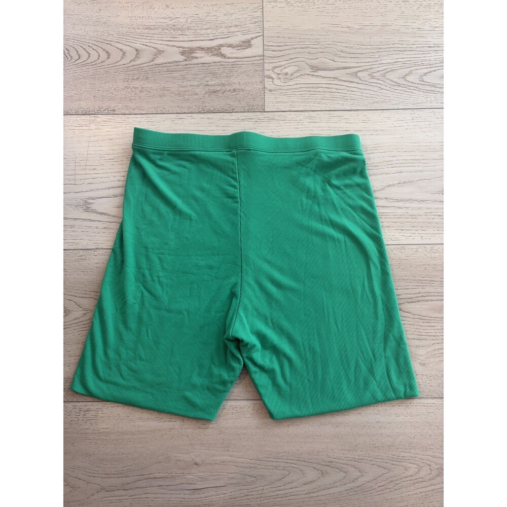 White Fox Vol 3 Ribbed Bike Shorts Green Size XL Athletic Athleisure 5 Inch